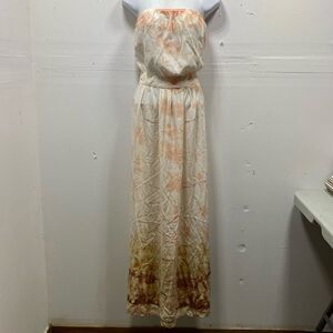 Gypsy 05 Tie Dye Strapless Maxi Dress Small